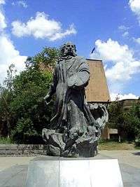 The statue of Aivazovsky in Yerevan, Armenia