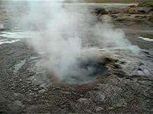 Video of bubbling geyser, with sound.