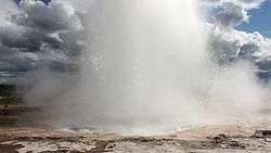 Video of geyser erupting