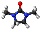 Ball-and-stick model of the 1,3-dimethyl-2-imidazolidinone molecule