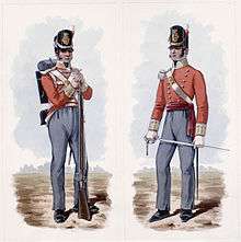 Sketch of British soldiers circa 1812-4