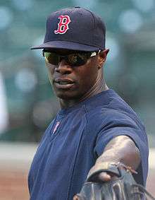Mike Cameron in a Boston Red Sox uniform