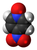 Space-filling model of the 4-nitropyridine-N-oxide molecule