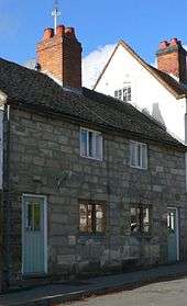 Stone-clad terraced houses