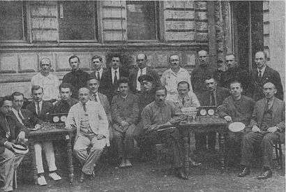 Photograph of the participants of the fourth USSR Chess Championship in 1925