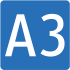 Austrian A3 motorway shield