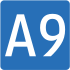 Austrian A9 motorway shield