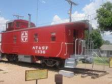 Caboose with "AT&SF 1536" on side