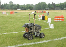 A robot in the IGVC competition