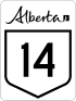 Alberta Highway 14 shield