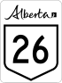Alberta Highway 26 shield