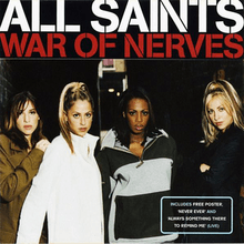 A portrait of All Saints dressed in jackets, standing next to each other in a dark corridor.