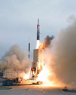 Arrow 2 launch on July 29, 2004, in Naval Air Station Point Mugu Missile Test Center, during AST USFT#1.