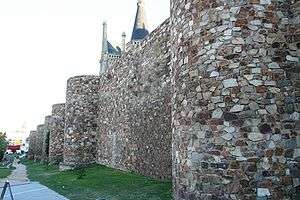 Stone walls of the city of Astorga