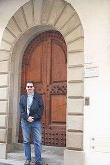 David Eicher at Galileo's house in Arcetri, near Florence, Italy, March 2009.