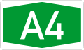 Slovenian A4 motorway shield