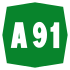 A91 Motorway shield}}
