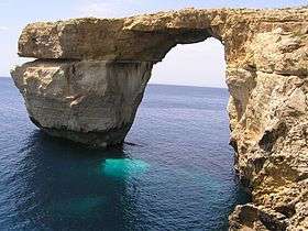 Natural limestone arch.