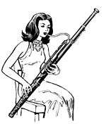 Female bassoon player