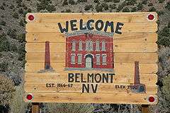 Sign for Belmont, Nevada