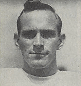 A headshot of Bill Lund from a 1946 Cleveland Browns game program