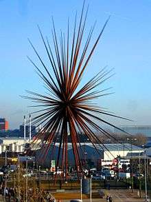 steel sculpture B of the Bang" 25 meters high