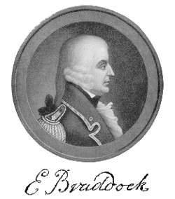 General Edward Braddock (note: the accuracy of this portrait has been widely challenged; no image of Braddock prior to his death is known to exist)