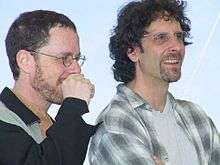 Picture of the Coen Brothers at the 2001 Cannes Film Festival.