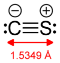 Lewis structure, showing a C-S bond distance of 1.5349 angstroms