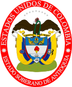 Coat of arms under the United States of Colombia.