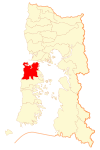 Map of Ancud commune in Los Lagos Region