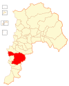 Map of the Casablanca commune in the Valparaíso Region