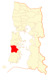 Location of Chonchi commune in Los Lagos Region