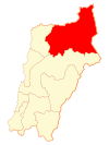 Map of Diego de Almagro commune in Atacama Region