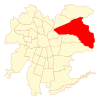 Map of Las Condes commune in Greater Santiago