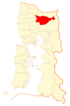 Location of Puerto Octay commune in Los Lagos Region
