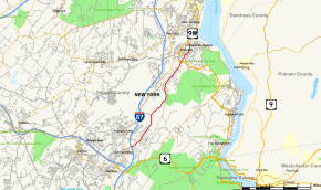 Map of County Route 9 (Orange County, New York)