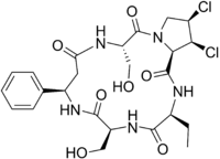Skeletal formula of cyclochlorotine
