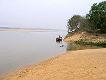 Damodar River in the lower reaches of the Chota Nagpur Plateau in dry season
