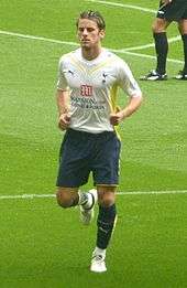 A colour photograph of David Bentley, during a league match against Arsenal and Tottenham Hotspur in 2009.