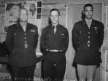 Noel F. Parrish with Tuskegee Airmen Benjamin Davis Sr. and Jr.