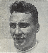 A headshot of Don Greenwood from a 1946 Cleveland Browns game program