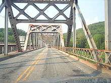 Driving along the fourth span of the Barryville–Shohola