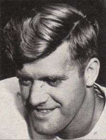 A headshot of Ed Ulinski from 1945, when he played for an Air Force football team