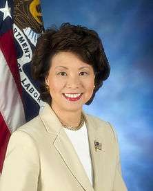 Secretary of Labor Elaine Chao was the first Asian-American woman to serve in the Cabinet.