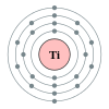 Titanium's electron configuration is 2, 8, 10, 12.