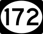 Route 172 marker