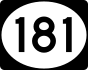 Route 181 marker