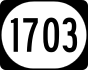 Kentucky Route 1703 marker