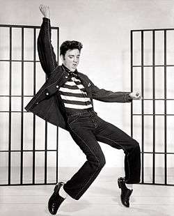 Presley in a publicity photo for Jailhouse Rock